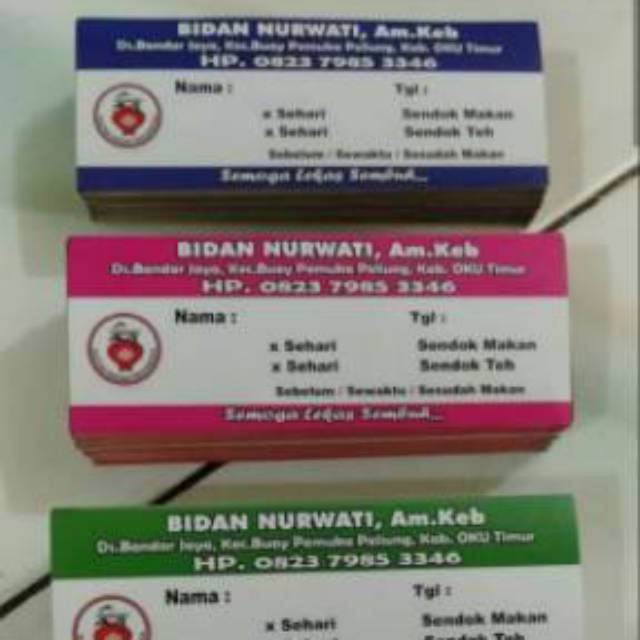 

Stiker Etiket Label Obat Ukuran 4x8 Cm