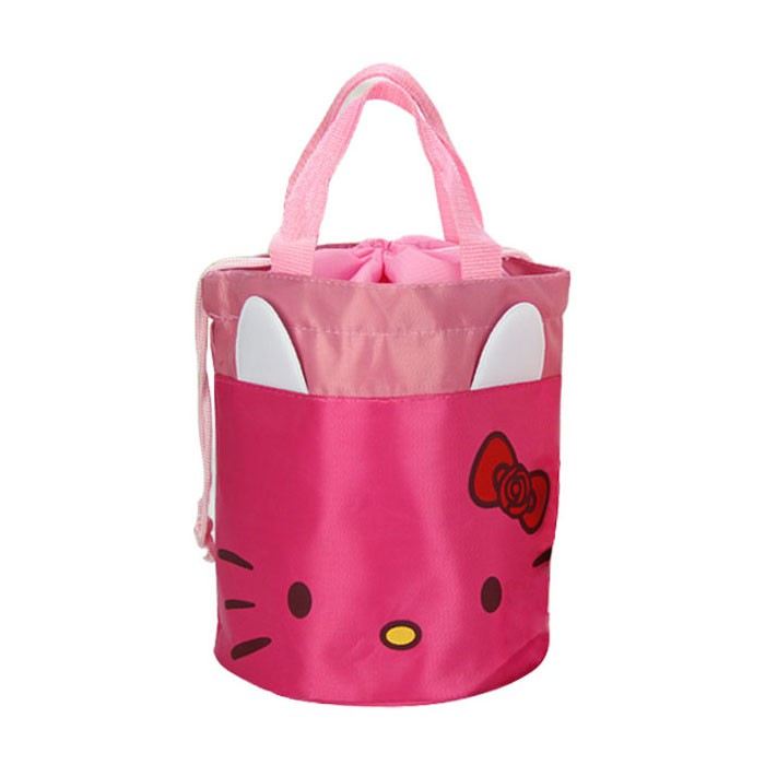 Tas Tenteng Hand Bag Tabung Serut Motif Hello Kitty Doky