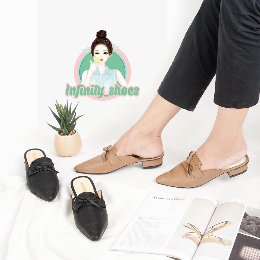 Sepatu Sandal Heels wanita korea 3cm hitam mocca