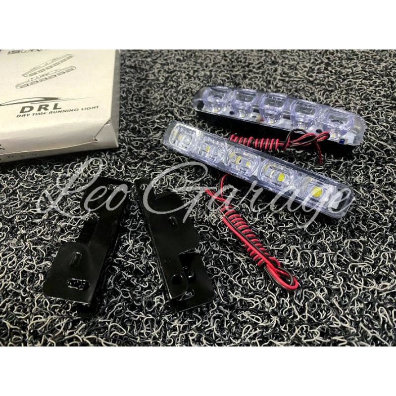 LAMPU DRL 5 MATA LED BLANCO WHITE BUMPER GRILL