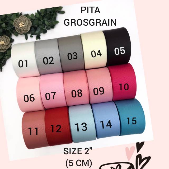 100 YARD - 5 CM | PITA GROSGRAIN  GGF  ( 2 INCH )