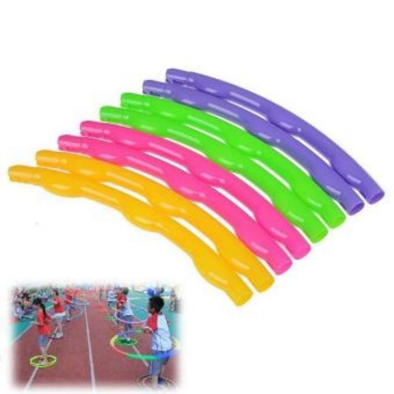 Hula Hoop Plastik Mainan Anak dan Dewasa Warna Pelangi Hulahup Bongkar Pasang Bulat Diameter 65-70cm