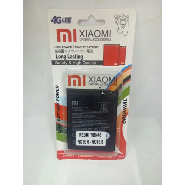 BATRE BN46 REDMI 7 / REDMI NOTE 8 BN 46 Battery Redmi Note 8 BN 46 ORIGINAL OEM SUPER