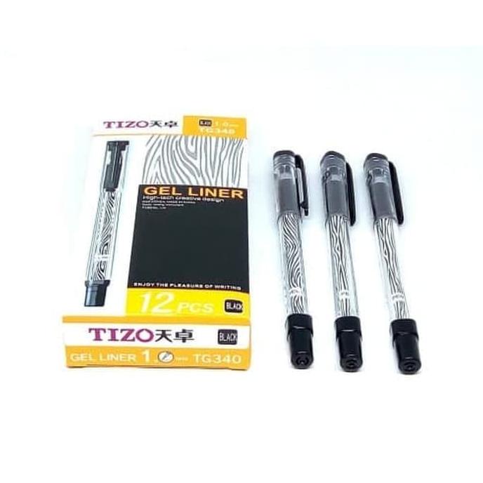 

best seller] Pulpen Pen TIZO GEL INK PEN (1.0) TG340 BLACK Bolpen Murah