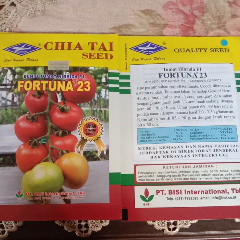 TOMAT FORTUNA 23 KEMASAN 5 GR CAP KAPAL TERBANG