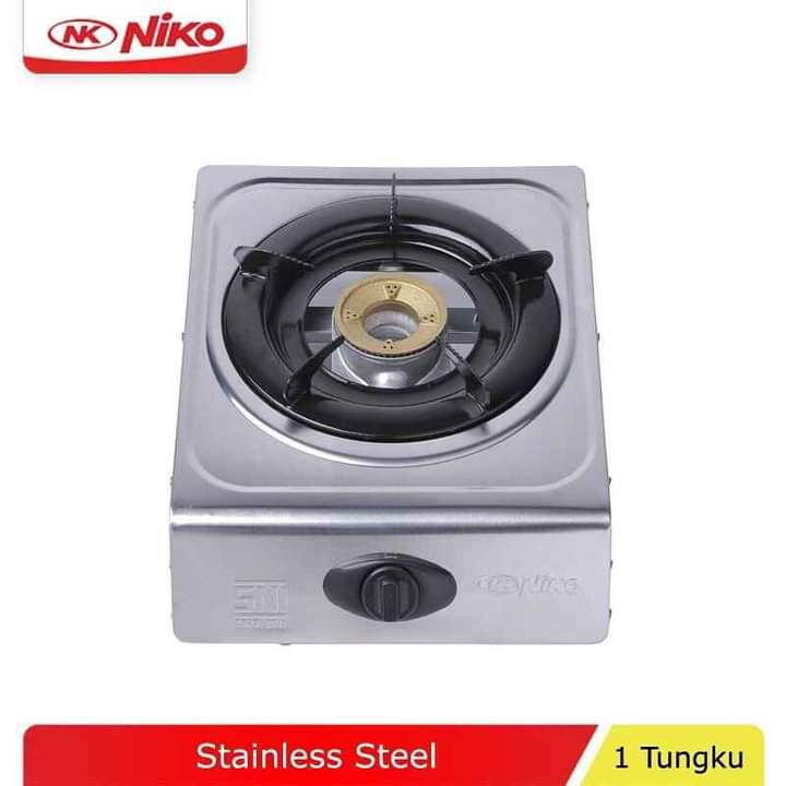 KOMPOR GAS LPG 1 TUNGKU STAINLESS STEEL / KOMPOR GAS 1 TUNGKU / KOMPOR NIKO NK-100A / KOMPOR NIKO