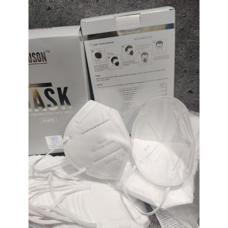 Ready stok masker kn95 premium. masker kn 95 mouson premium isi 50 lbr