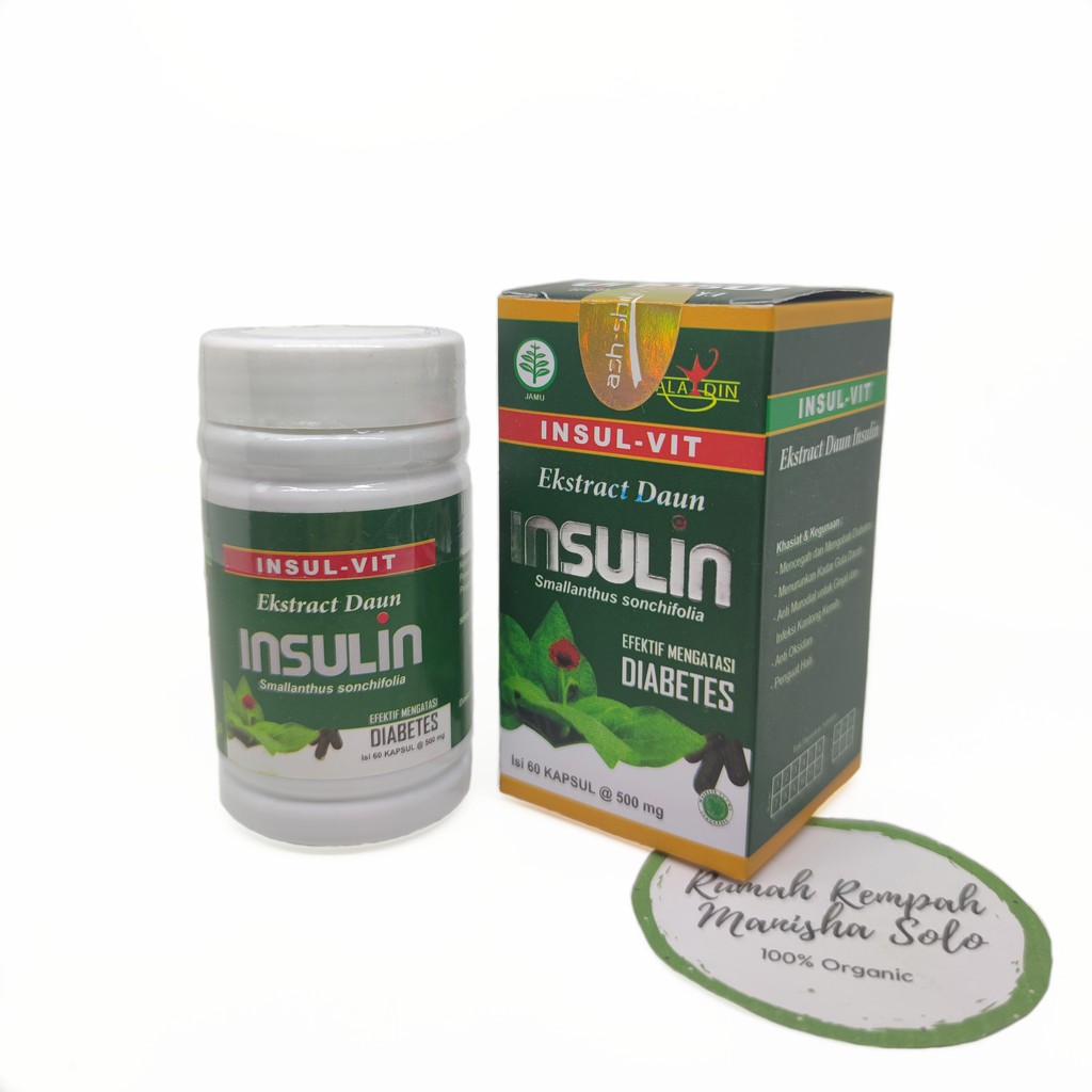 Kapsul Ekstrak Daun Insulin Insul-Vit Efektif Mengatasi Diabetes 50 Kapsul