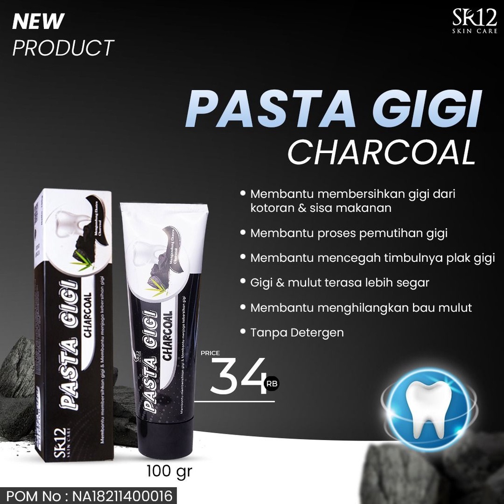 Pasta Gigi SR12 - Pasta Gigi Charcoal - Pasta Gigi Siwak &amp; Sirih - Pasta Gigi Herbal - Pemutih Gigi - Penyegar Mulut