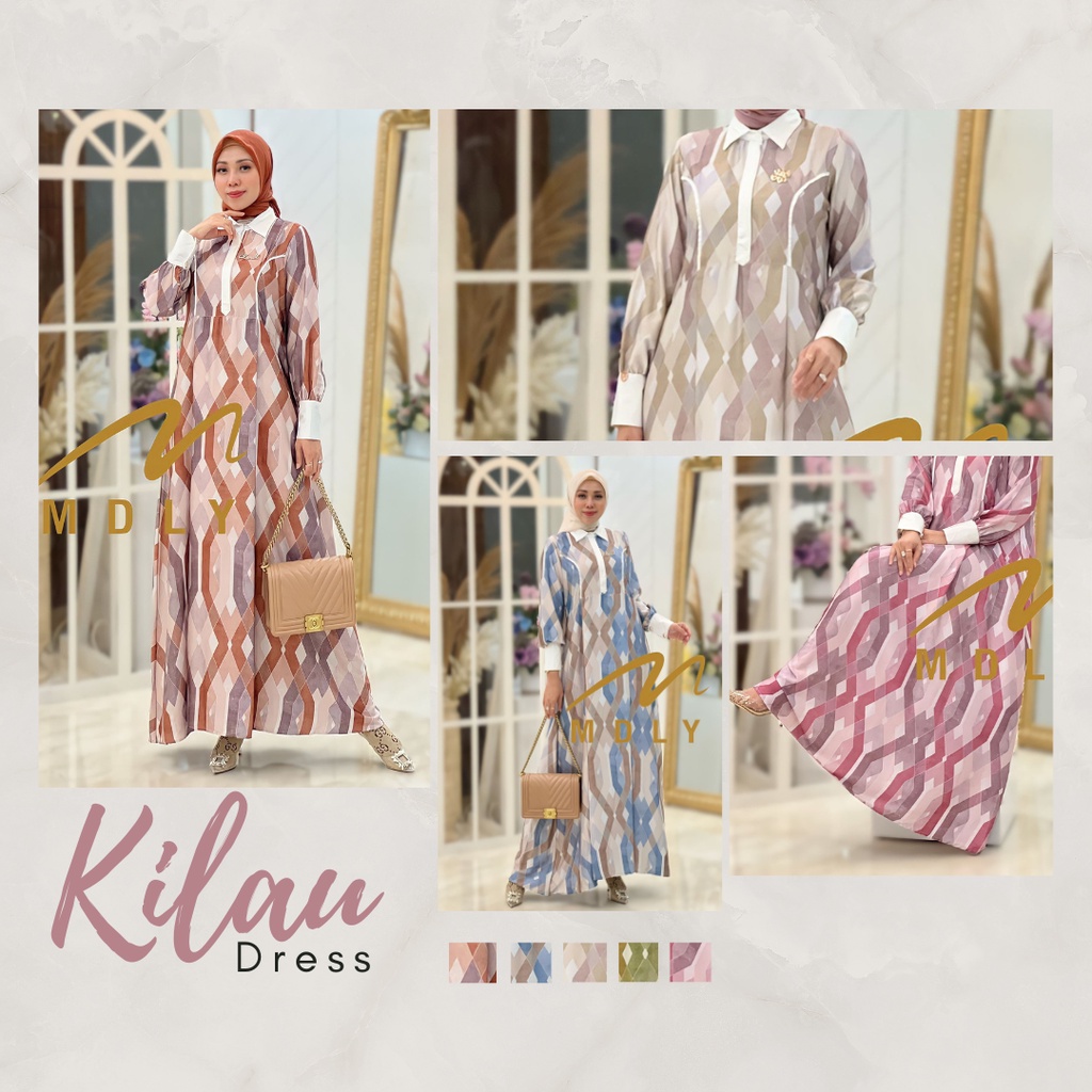 Fashion Muslim Terbaru Baju Gamis Wanita Dress Syari Muslimah Dress Casual Mdly Gold Busui Frendly W