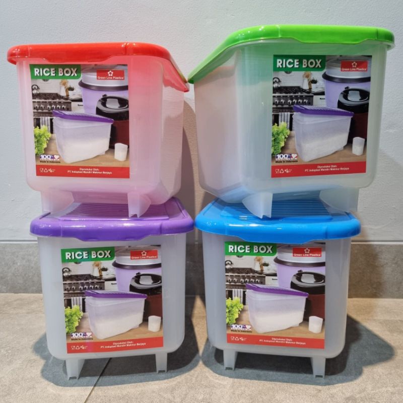 Tempat Beras 5kg / Wadah Beras Warna / Tempat Beras Plastik Murah