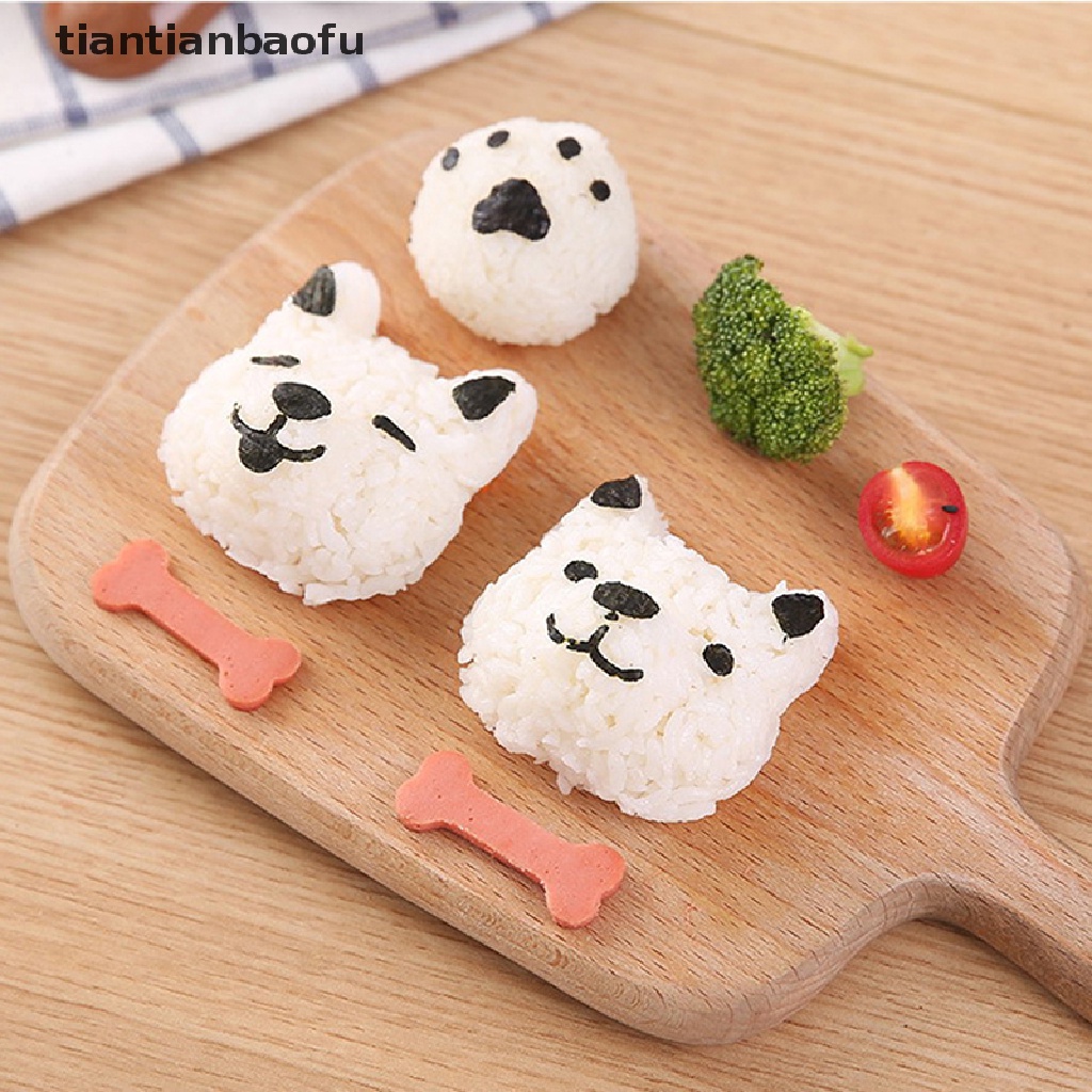 1 Set Cetakan Nasi Sushi Bento Onigiri Timbul Desain Kartun Untuk Dekorasi Butik