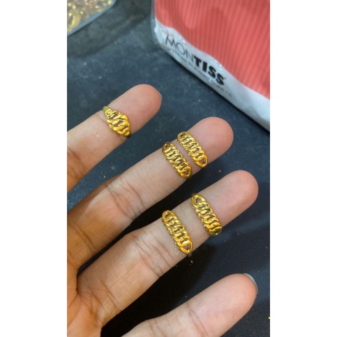 CINCIN SISIK NAGA EMAS ASLI KADAR 375/8K