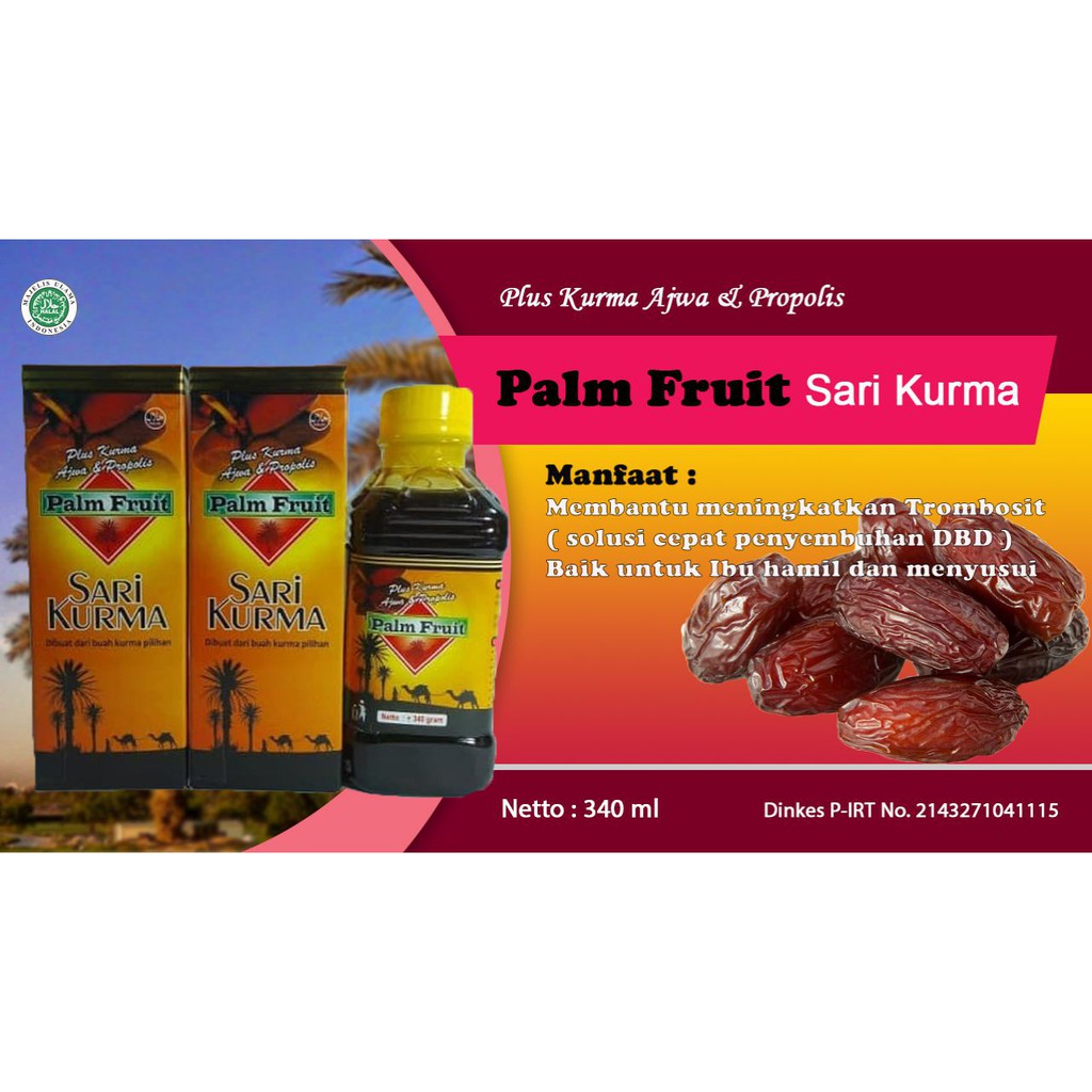 Obat Herbal Sakit Perut - Hipertensi Sari Kurma Palm Fruit Ajwa dan Propolis