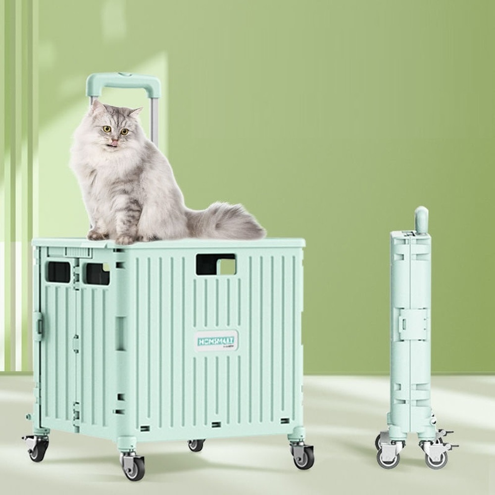 Troli Belanja Keranjang Lipat Barang Pakaian Foldable Trolley Dog Pet Stroller Cat Shopping Cart Kotak Box Pakaian Galon Gas Multifungsi Trailer Koper Lipat