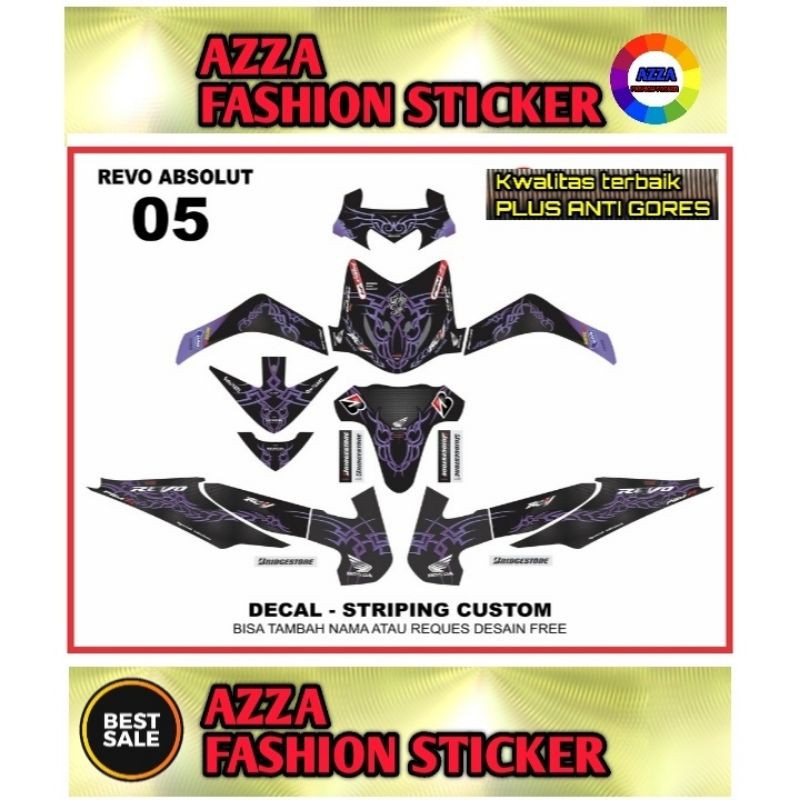 Sticker Striping Decal Revo Absolute, Sticker Decal Honda Revo Absolute, Sticker Revo Absolute 05