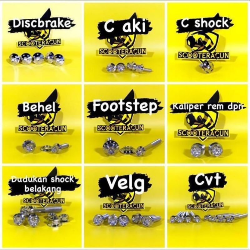 Baut Probolt Full Body Original Thailand Vespa Sprint Primavera