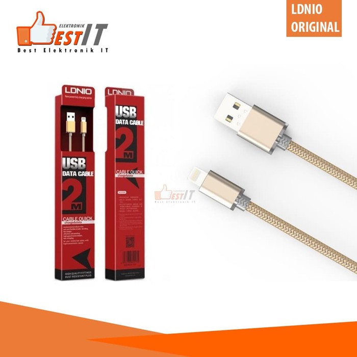 Kabel Data Charger Lightning 2.1A LDNIO LS17 2m