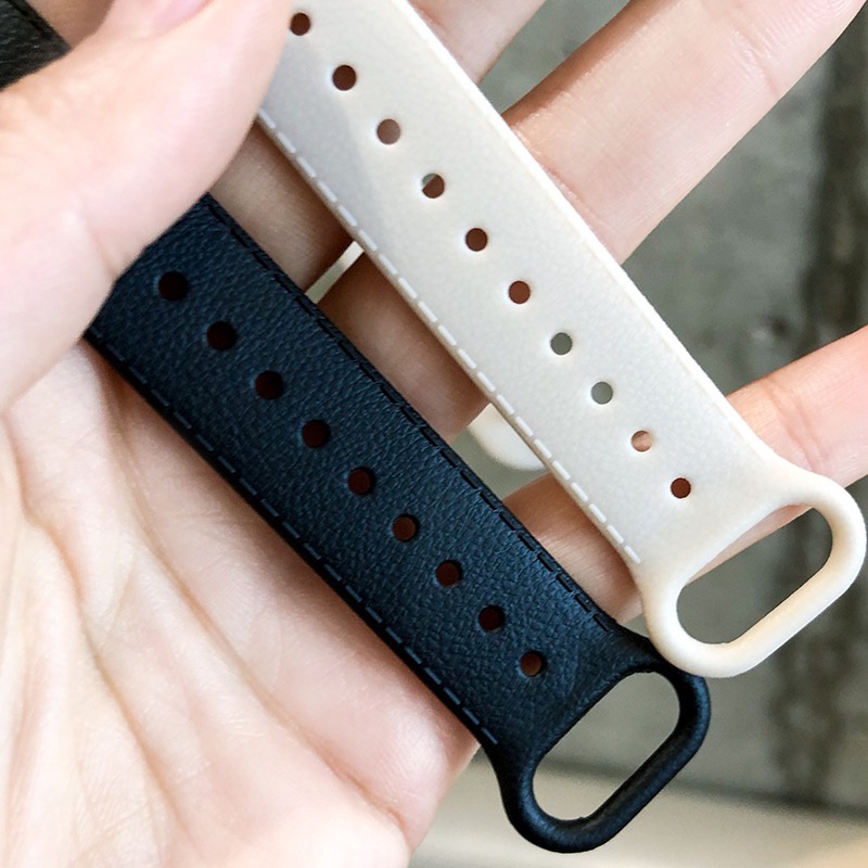 Strap Mi Band 6 5 4 3 Jahit Tali Pengganti Xiaomi Mi Band 6 5 4 3 Jahitan Polos