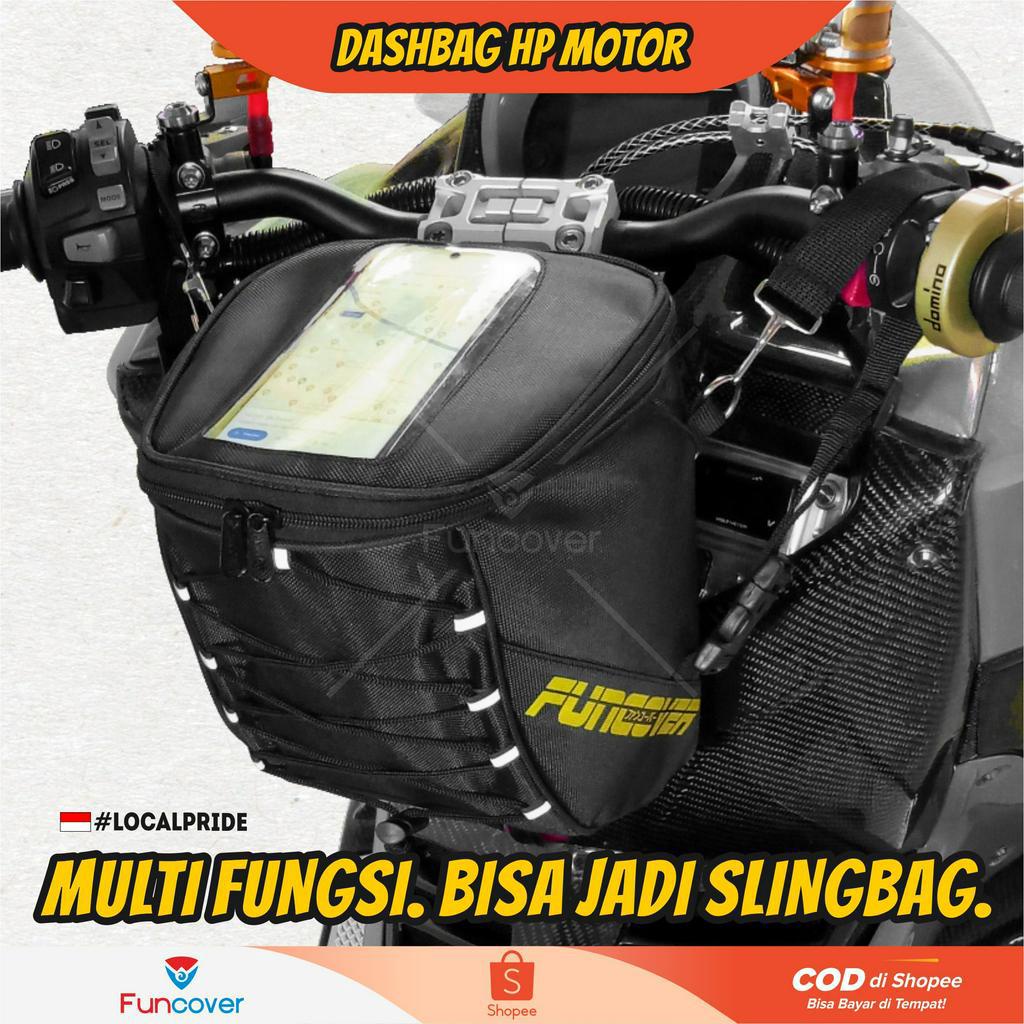 Dashbag TankBag Tas Box HP GPS Selempang Slingbag Tas Setang Sepeda Motor Waterproof