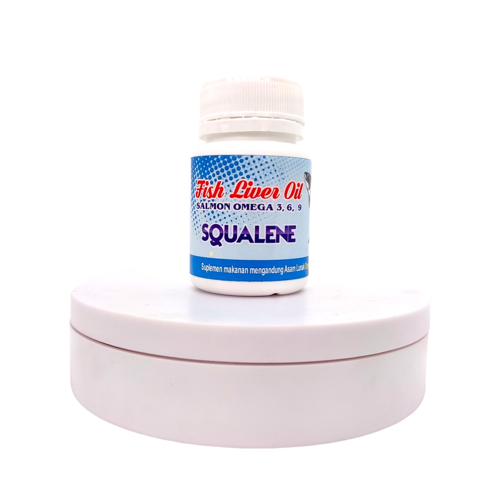 SQUALENE Fish Liver Oil 50 Softgel - Minyak Ikan Salmon Omega 3 6 9 dan DHA