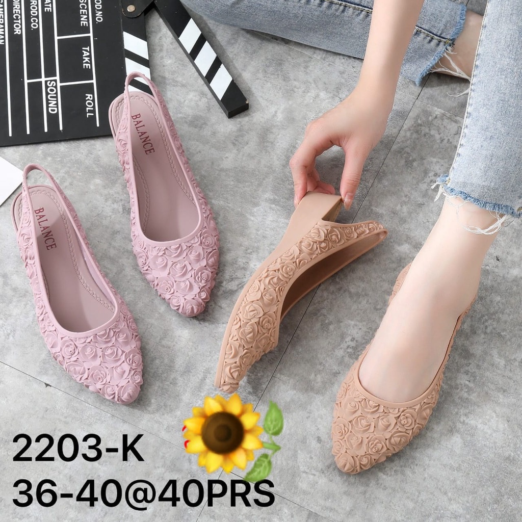 Sandal Karet Jelly Wedges Wanita import Model Terbaru Original Kekinian by AGUNG STYLE Balance 2203-K