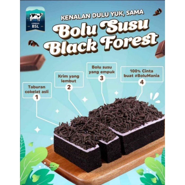 bolu susu lembang Black forest (Bisa ke luar kota) Dus+buble wrap