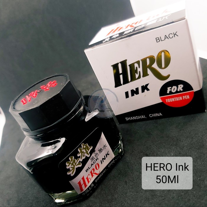 

Berkualitas Tinta Pena Hero Ink For Fountain Pen No.64 Black. Tinta Kaligrafi Trendi