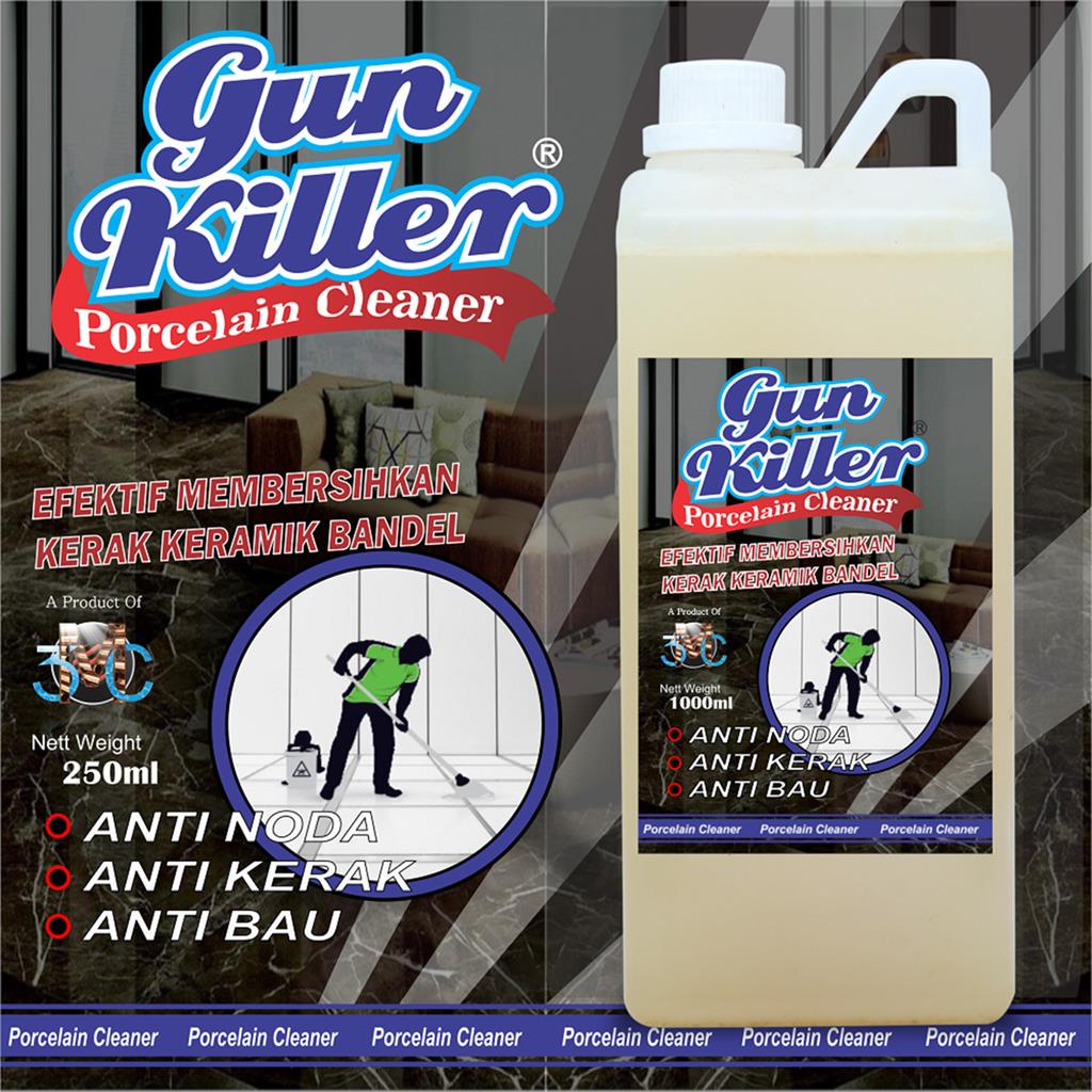 GUN KILLER PORCELAIN CLEANER 1000 ML PEMBERSIH KERAMIK LANTAI