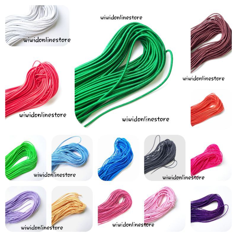 

1 meter tali karet elastis warna 2 mm bahan craft