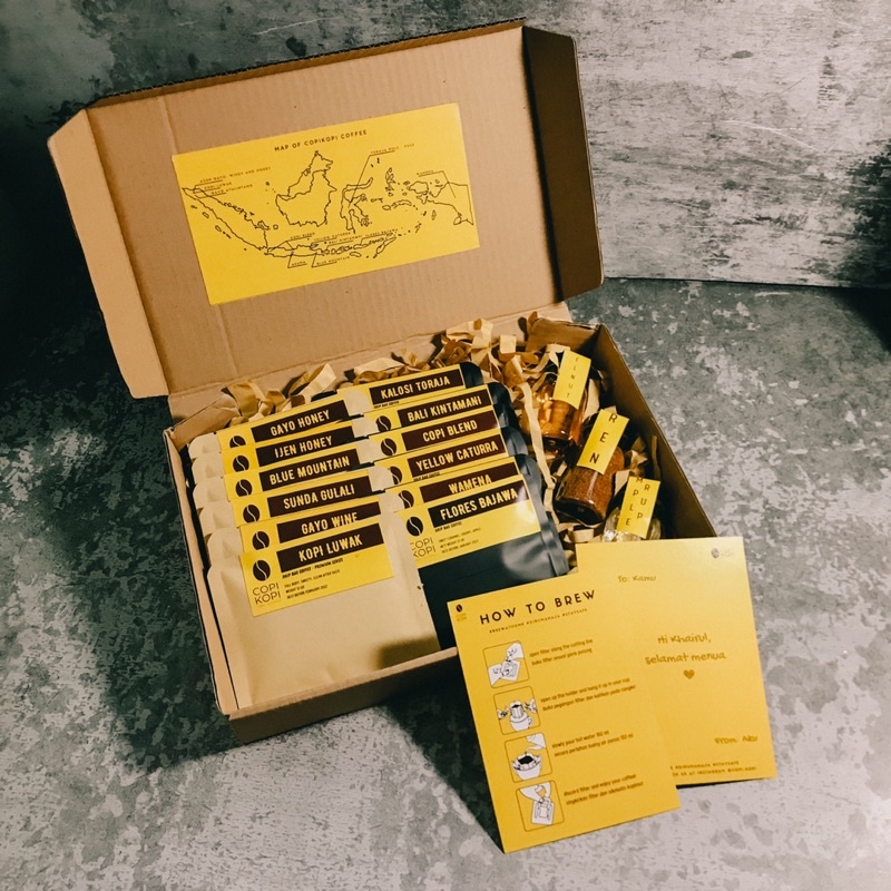 

Custom Hampers Natal dan Tahun Baru Coffee Drip Bag Premium MIX Regular coffee Drip Bag