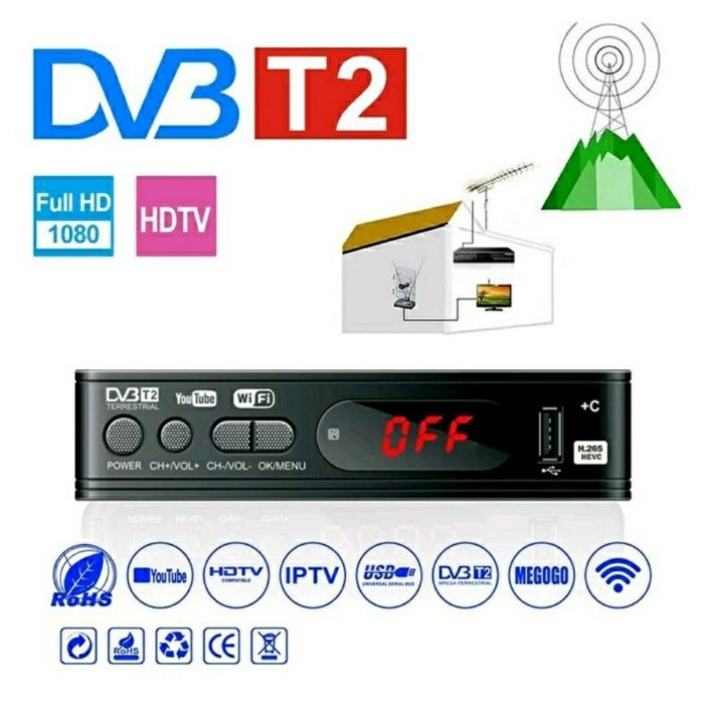 STB RECEIVER TV DIGITAL DVB-T2 #SETTOPBOX TV DIGITAL#