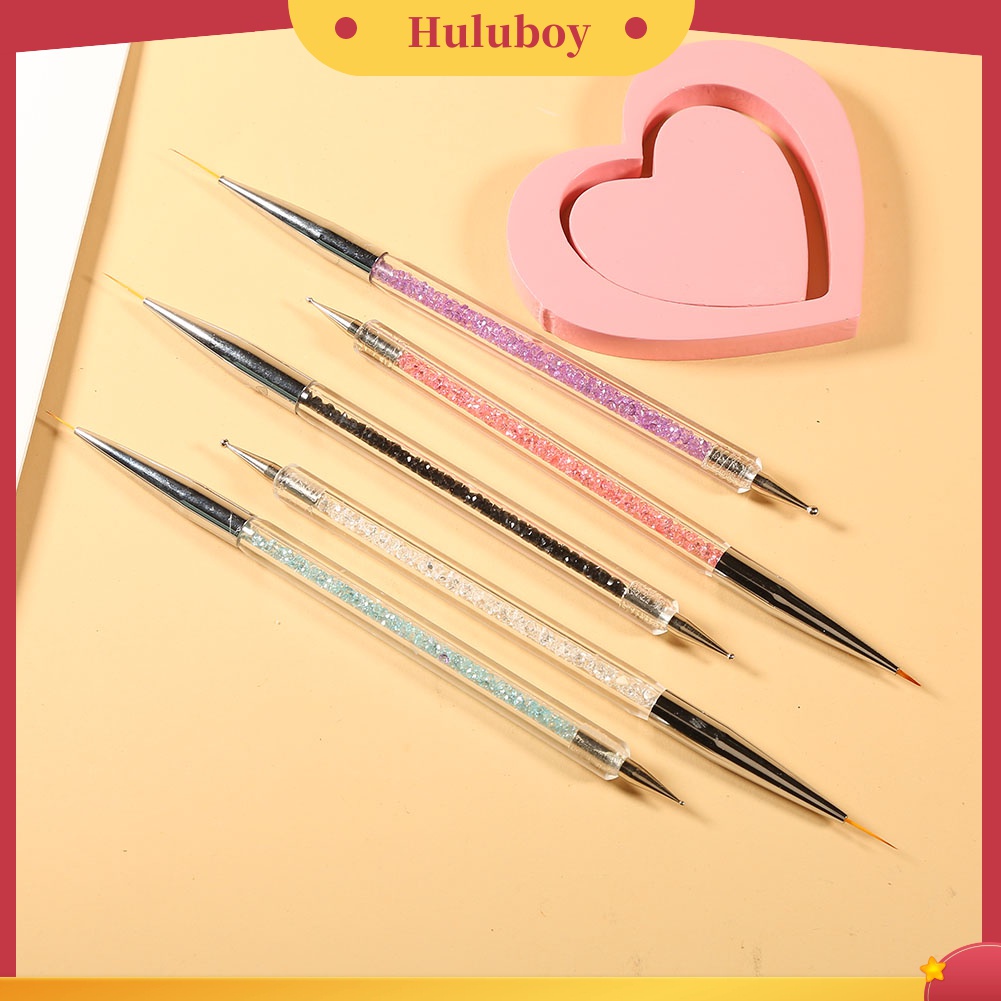 Huluboy Huluboy♡ 5pcs / Set Pen Dotting Gambar Berlian Imitasi Untuk Nail Art Manicure DIY