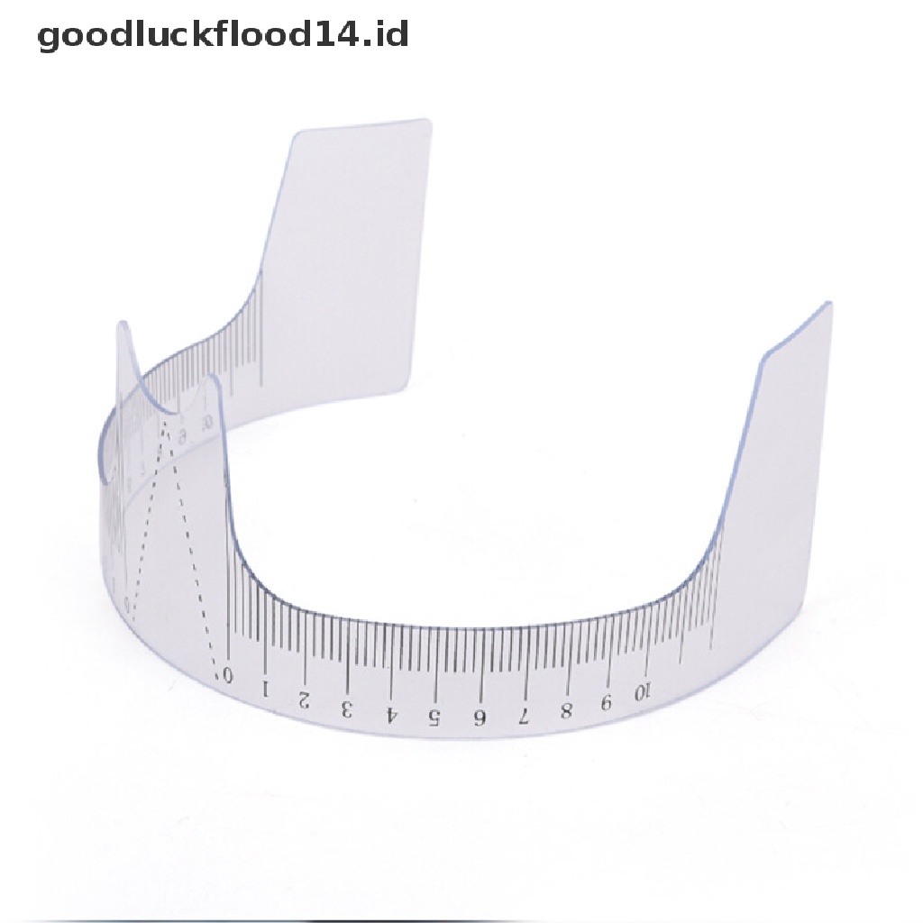 [OOID] Reusable Eyebrow Stencil Makeup Microblading Measure Plastic Tattoo Ruler 2017 ID