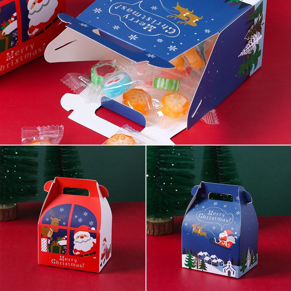 R-flower Christmas Gift Box Hadiah Untuk Teman Cookie Box Snowman Printed Merry Christmas