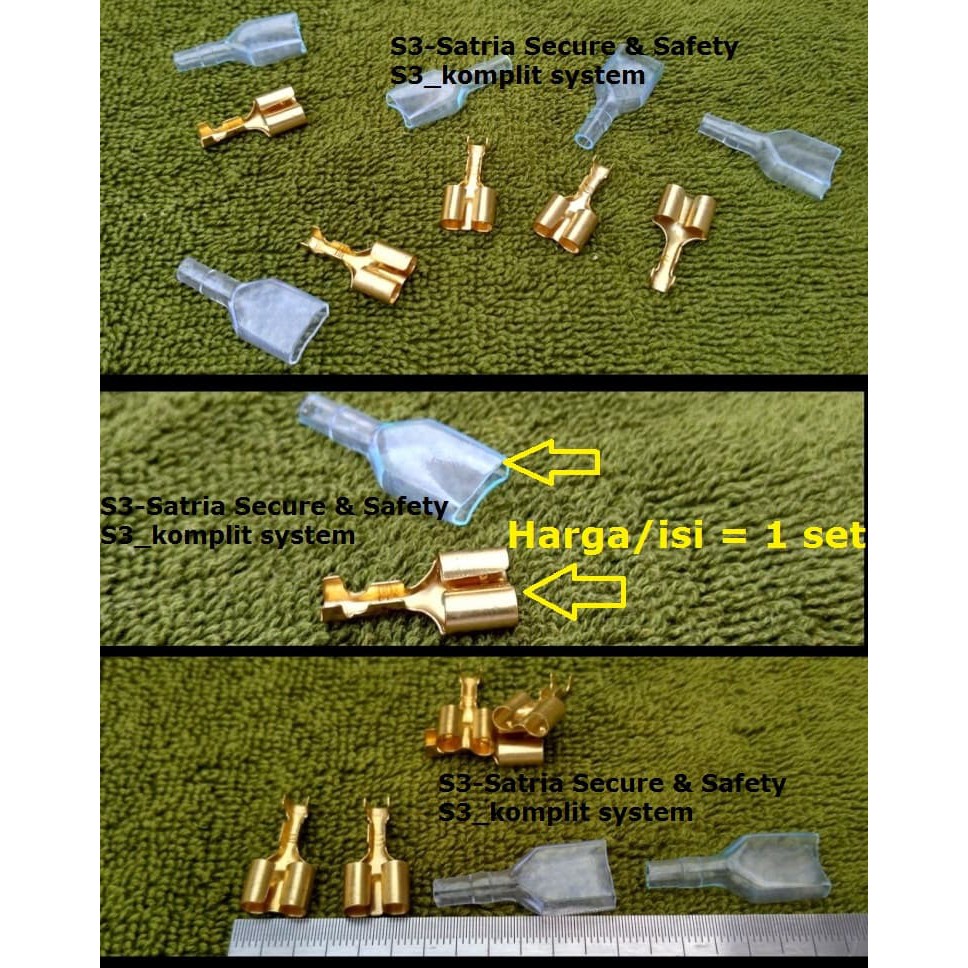 Isi 1 Skun Female Bulat Double + cover Kondom terminal soket motor