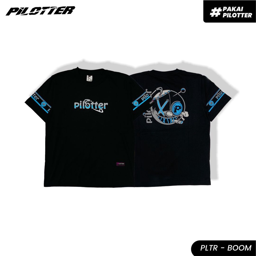 KAOS PILOTTER BOOM TERBARU ORIGINAL FREE  2 STIKER PILOTTER KAOS BRAND LOKAL KAOS KEKINIAN
