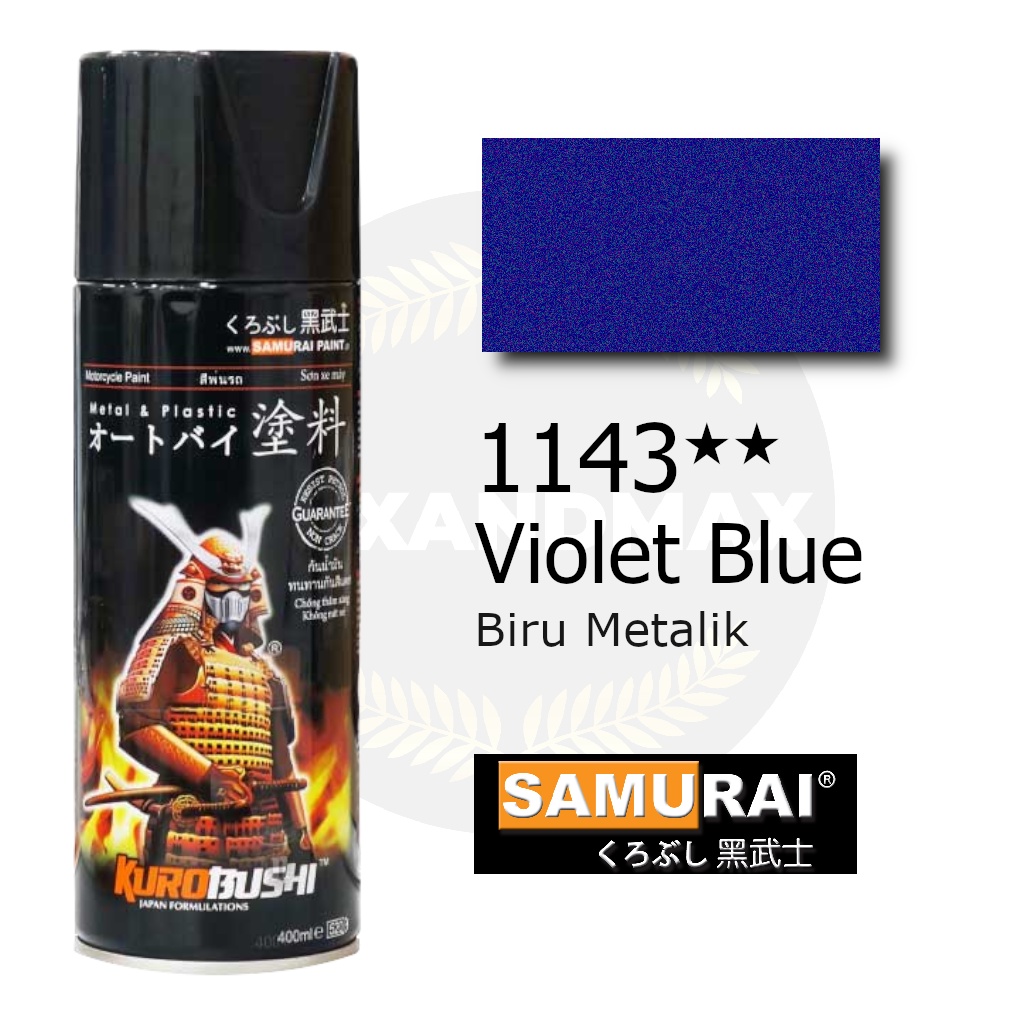 Samurai Paint Violet Blue 1143 Biru Violet Metalik 400 ml - Cat Semprot