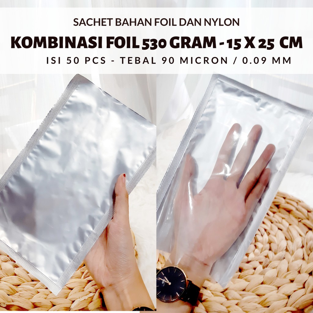 Jual Plastik Foil Kombinasi 15x25 Cm Bahan Kemasan Aluminium Foil 300gr Jual Kemasan Gula Sachet Indonesia Shopee Indonesia