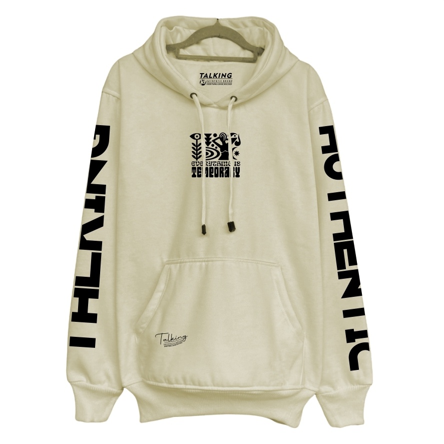 Hoodie Pria Talking Suiter Hudi Cream Sweater Oversize Jaket Distro Pria Wanita