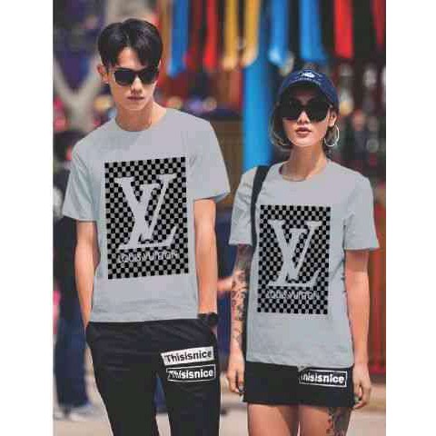 009 CP PD LV KAOS BAJU PASANGAN PRIA DAN WANITA DEWASA MODERN MASA KINI TERBARU GROSIR TANAH ABANG