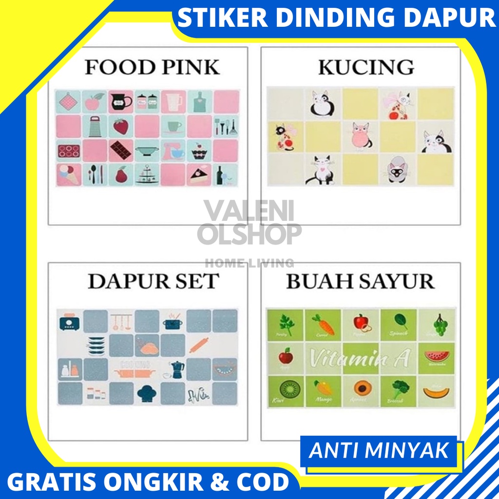 Wallpaper Dinding Wall Sticker Dinding Dapur Kitchen Dekorasi Minimalis Gambar Dinding