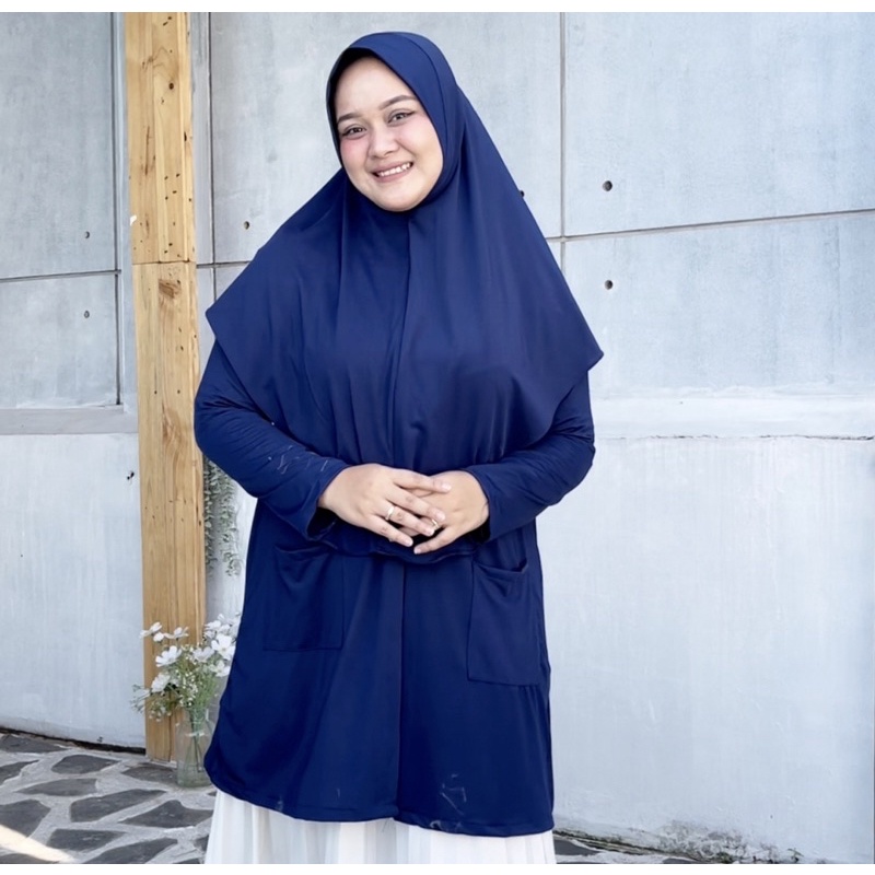 Koyu Hijab Instan Jersey Premium Queena Set Outer Praktis