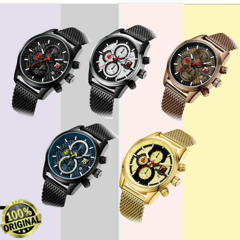 Jam tangan pria T5 H 3721 Original water resist include box&paper bag