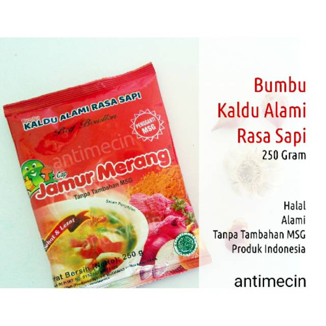 

KALDU JAMUR MERANG 250 gr RASA SAPI BUMBU PENYEDAP TANPA MSG KEMASAN JUMBO PAS BUAT YANG ANTIMECIN