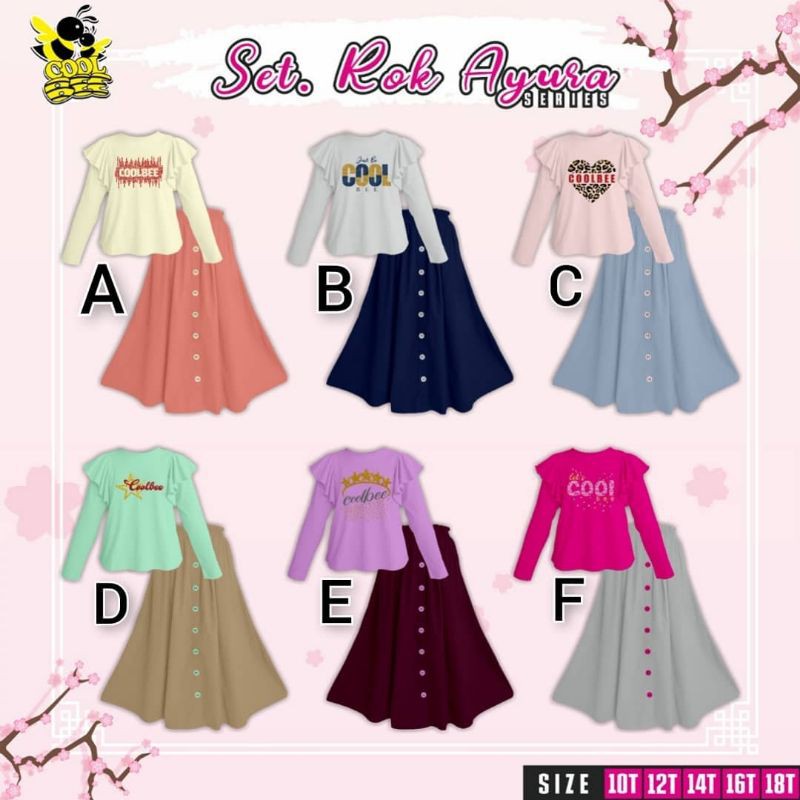 (A3) Set rok ayura by coolbee Setelan rok anak gadis usia tanggung cool bee