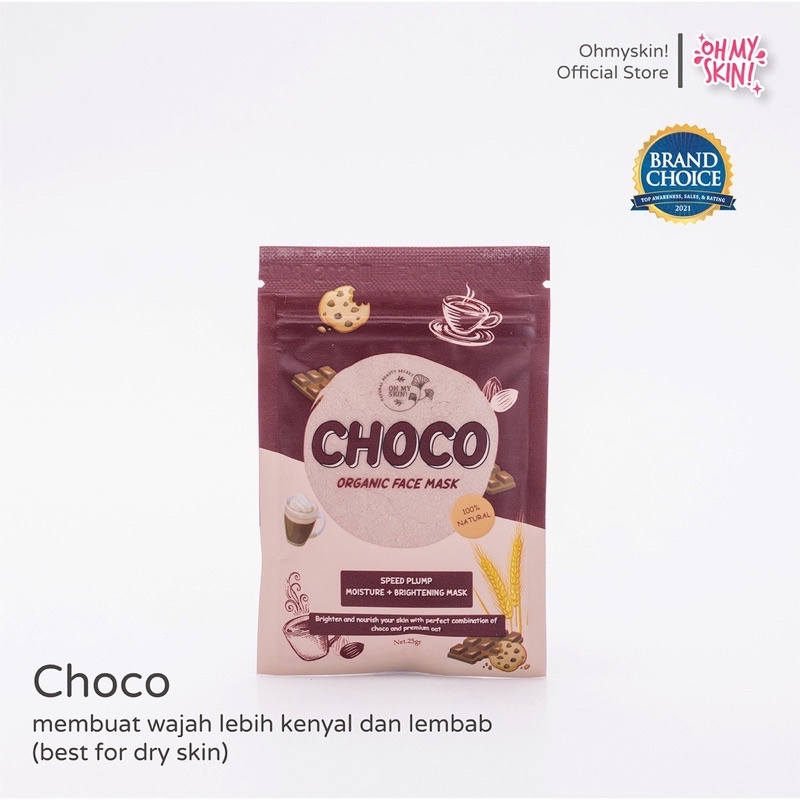 [DISTRI RESMI] Oh My Skin Masker Organik BPOM CHOCO 25gr