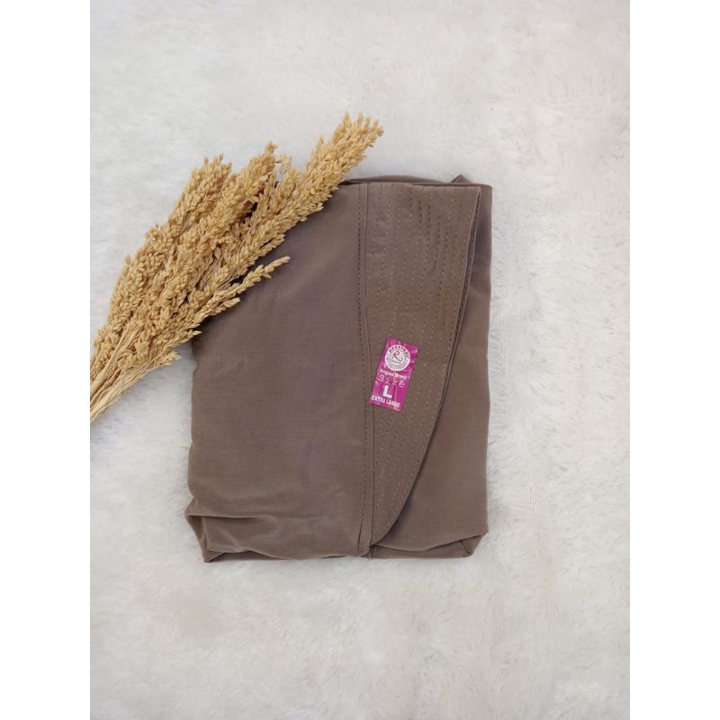 Grosir Jilbab Instan/Bergo Rasyiqul Original sz L-Coklat tanah