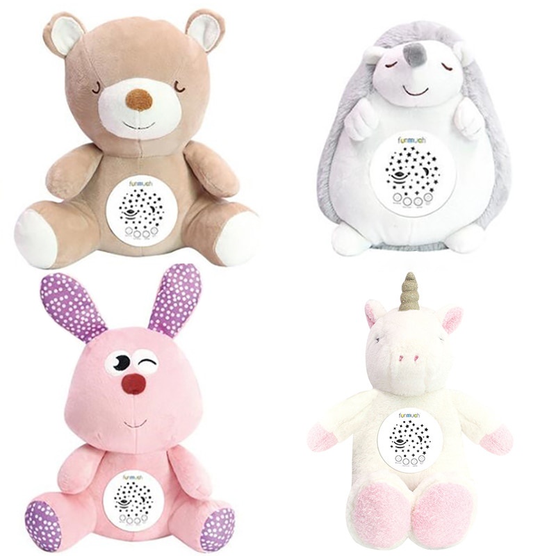 Mainan Boneka Anak Calm Doll Menemani Anak Tidur Fitur Musik dan Proyektor Lampu