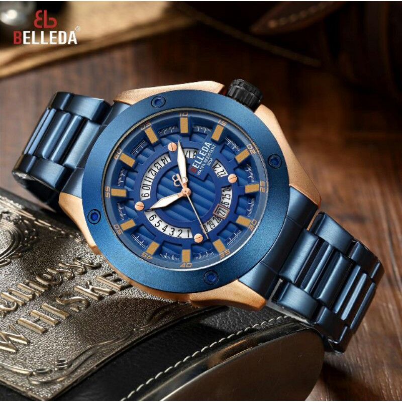 JAM TANGAN PRIA BELLEDA 9185 TERBARU CASUAL